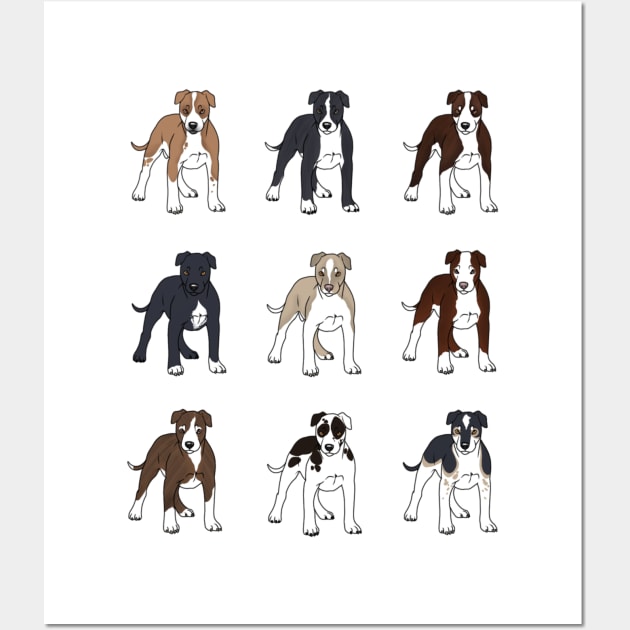 Pitbull Pattern! Wall Art by MysticTimeline